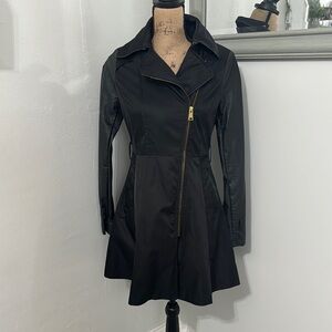 Chic Black Asymmetrical Zip Jacket